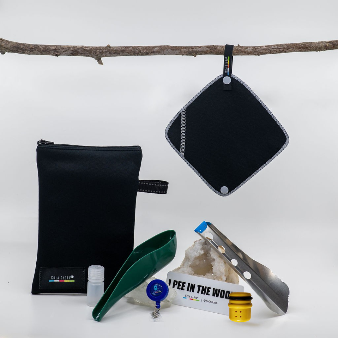 Lightweight outdoor hygiene kit for backpacking, camping, and travel