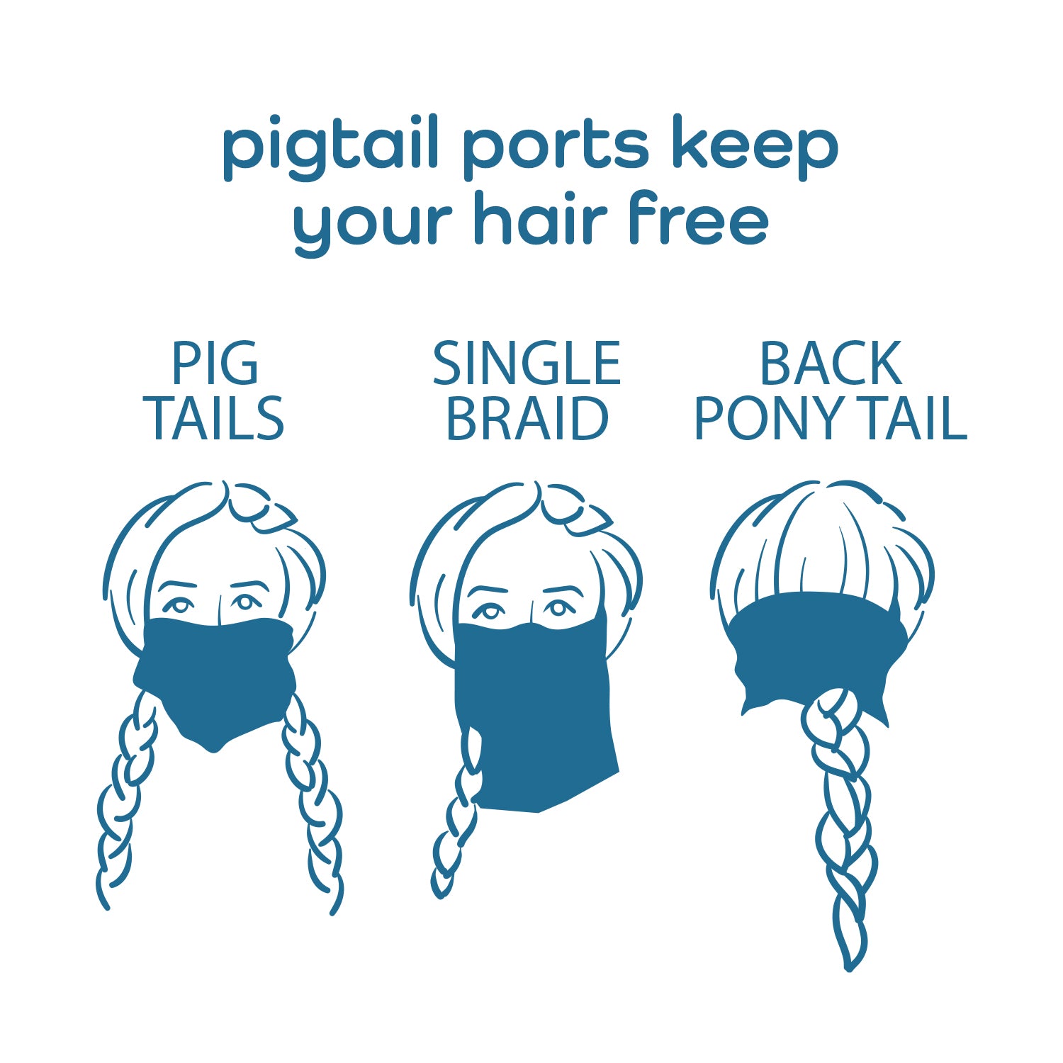 NEW!! Rapunzel EVERYDAY Neck Gaiter (patent pending pigtail ports!) - 2 Colors!