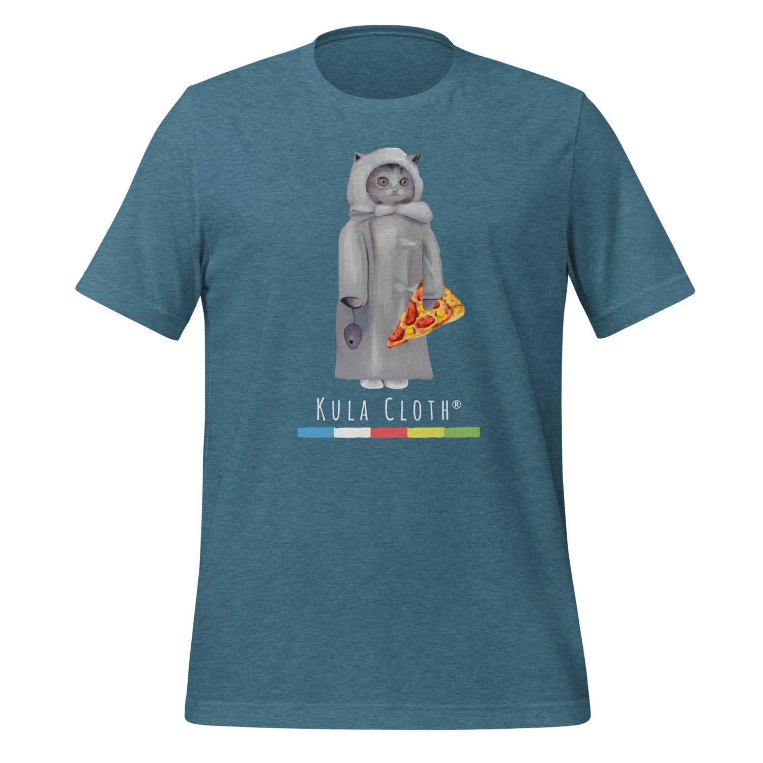 Creepy Victorian Cat Pizza T-shirt