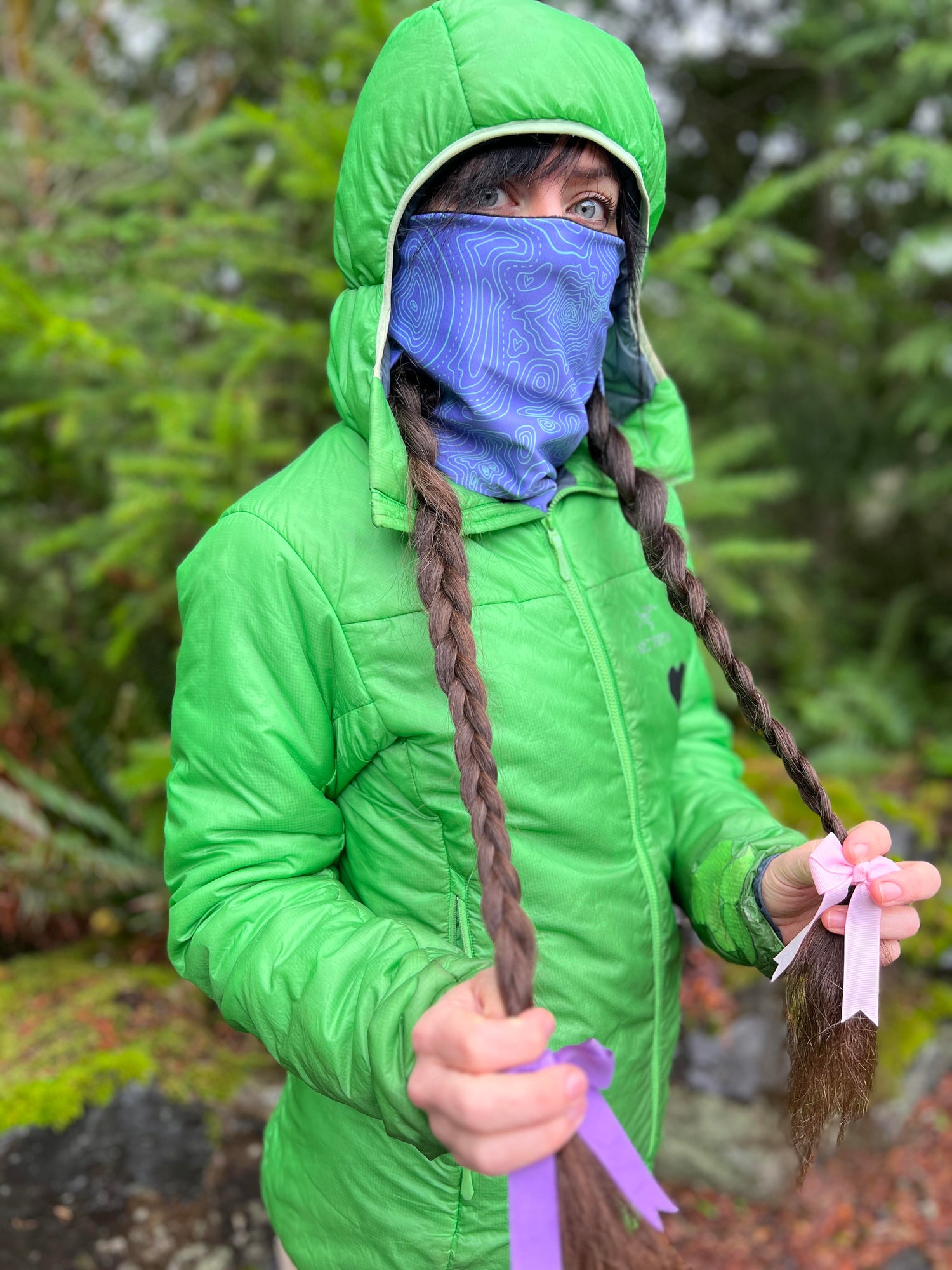 Rapunzel Fleece Lined Neck Gaiter (patent pending pigtail ports for people with long hair!) - 4 Colors!