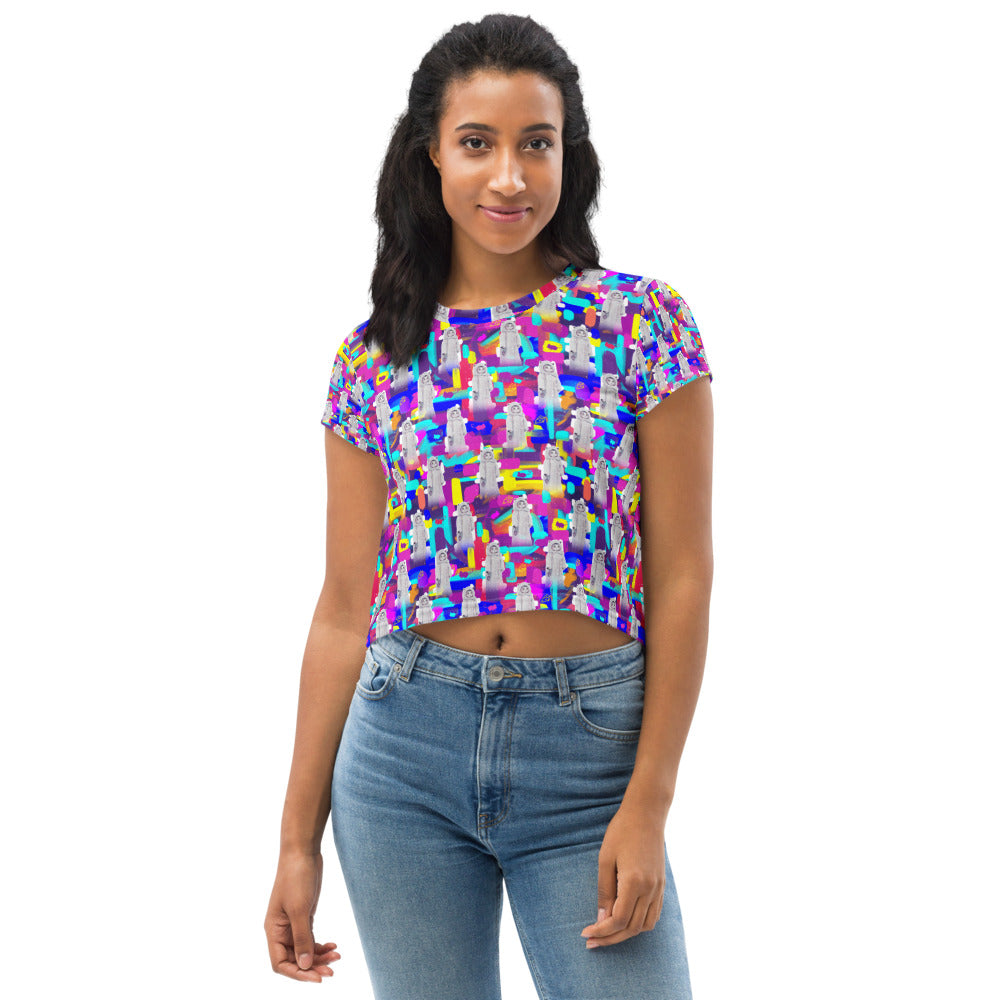 Creepy Victorian Cat Crop Top