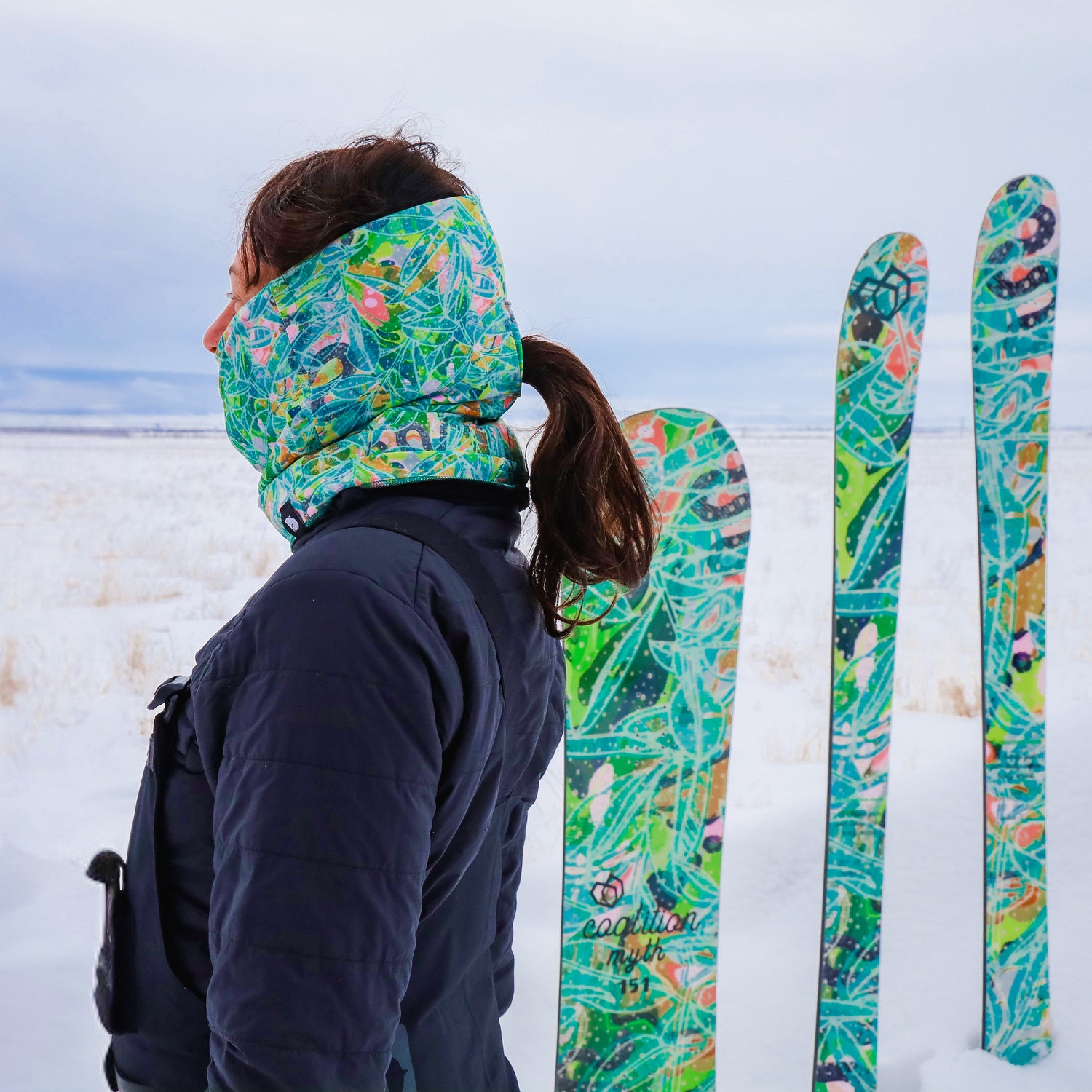 Coalition Snow Rapunzel Fleece Neck Gaiter - 'Jungle Out There'