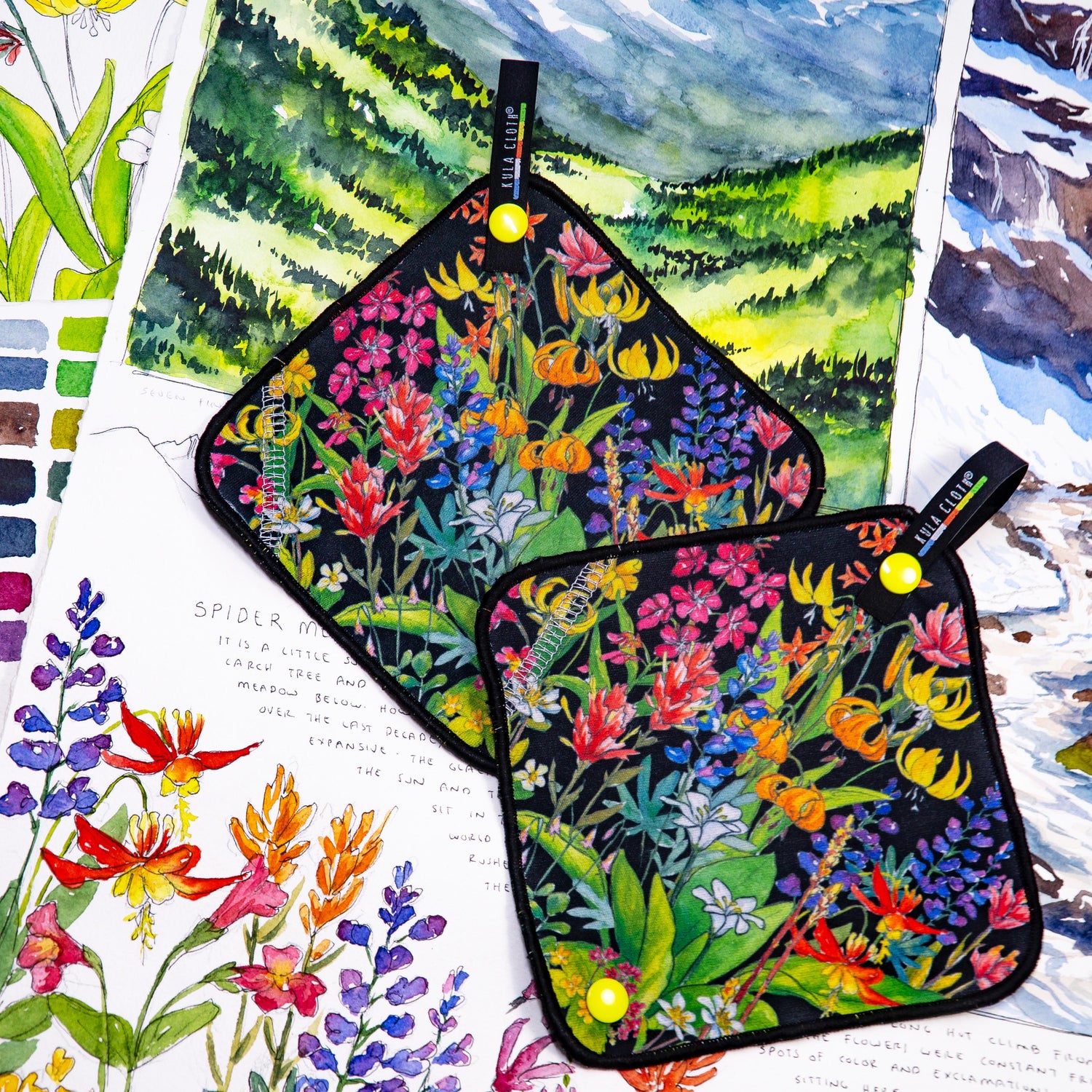 'Alpine Wildflowers' - Kula Cloth ® Artist Series