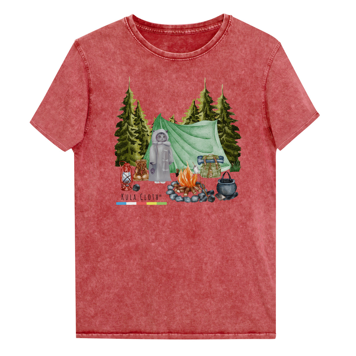 Creepy Cat Camping Tee