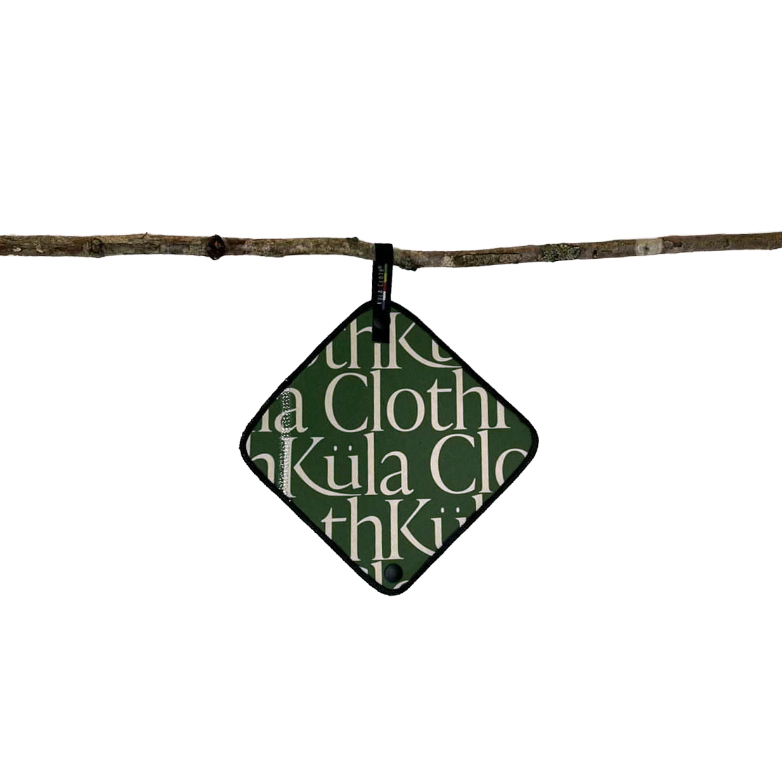 Hand-foraged, sustainable Küla Cloth display branch